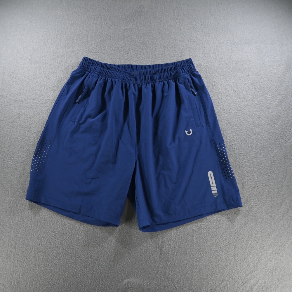 Northyard Mens Athletic Performance Training Shorts Large Blue Solid